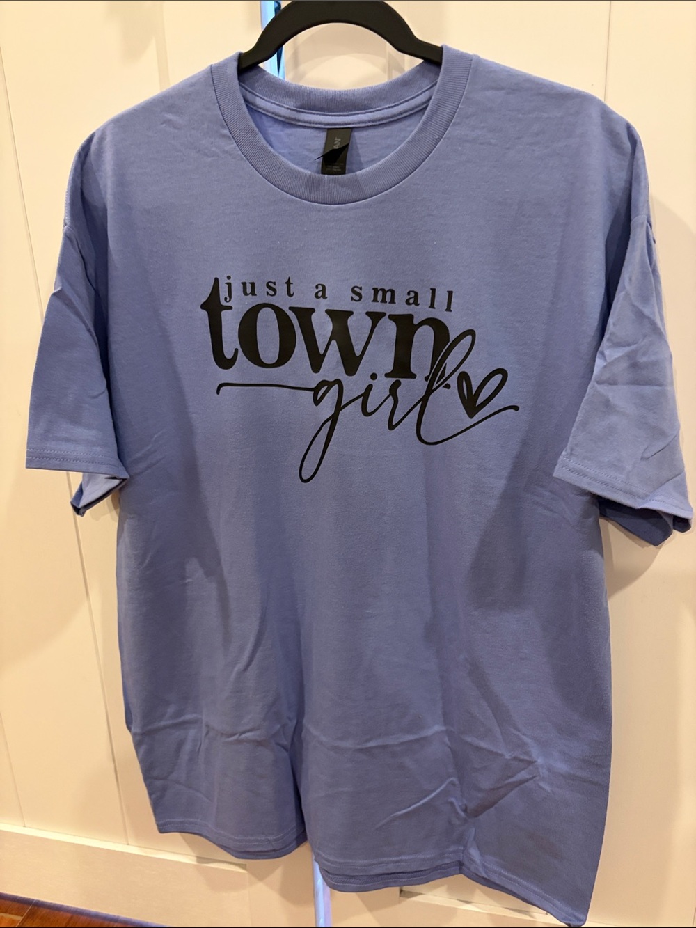 Gildan Lavender Blue 'Just a Small Town Girl' Graphic Tee